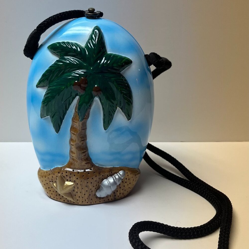 Timmy Woods Beverly Hills Collection Palm Tree and Sun Wooden Purse